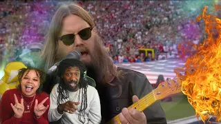 Chris Stapleton Sings the National Anthem at the Super Bowl