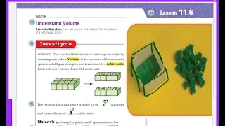 Go Math 5th Grade Lesson 11.6 Understand Volume