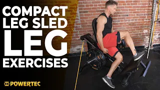 Powertec Compact Leg Sled - Leg Workout | Angled Leg Press For Home Use
