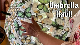 ASMR Umbrella Haul! Show & tell (Soft spoken) Heavy plastic & vinyl crinkles