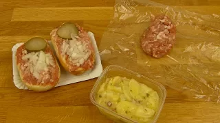 Feinkosthexe - Hackepeterbrötchen ( Raw Minced Pork) & Bacon Potato Salad / Speckkartoffelsalat