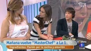 Eva González  y el jurado de MasterChef en "La Mañana" de La 1 (8/4/2014)