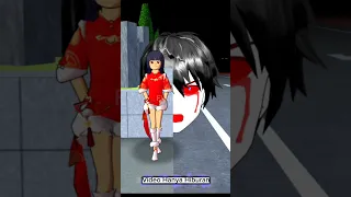 Reaksi Mio Lihat Hantu Kepala Besar | Sakura School Simulator Ding Dong #shorts
