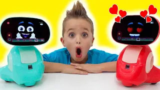 Vlad and Niki play with Miko - Smart Toy Robot for kids #shorts