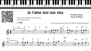 🎼 Je t'aime moi non plus - 2877 - Tutorial Partitura Fácil 2