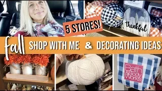 🍁FALL DECOR SHOP W/ ME 2019 🍁 | 5 STORES! | SPEND THE DAY W/ ME VLOG | FALL DECORATING IDEAS