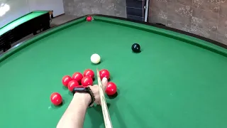 Snooker headcam & table view | cue ball position | Gopro