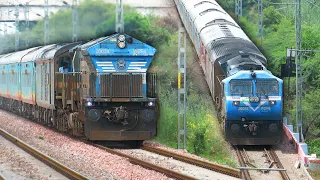 Rare Visitor : Bleed Blue Diesel with Rajasthan Humsafar Express