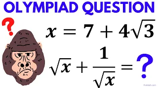 Olympiad Math | Learn How to Find the Value of x^(1/2)+1/x^(1/2) Quickly | Math Olympiad Training