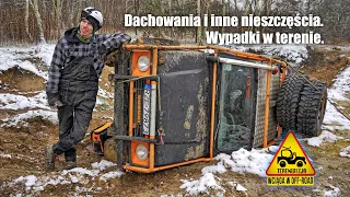 Dachowania i inne nieszczęścia. Wypadki w terenie.