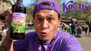 BRAND NEW ITEM Boysenberry Iced Tea PLUS we try 3 NEW Foods on the Tasting Card at Knott’s