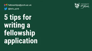 5 tips for writing a fellowship application