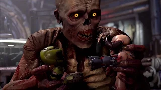 DOOM Eternal End Credits Scene Zombie Playing With Toys