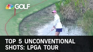 Top 5 LPGA Unconventional Shots | Golf Channel