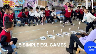 5 Simple ESL Games | kindergarten | ESL for kids