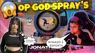 JONATHAN'S OP GOD SPRAY's | BHAAAGO ESPORTS | FULL ON BAKKCHHHODI | HARSHITA| SPIKEY | NIKKI | MNS
