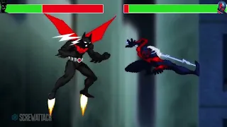 Batman Beyond vs. Spider-Man 2099 With Healthbars (Death Battle)