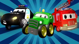Авто Патруль -  Автомобильный патруль и трактор - Автомобильный Город  🚓 🚒 детский мультфильм