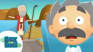 Time Travel ADVENTURE to Moses Parting the Red Sea! - @backtothebasicskids | Bible Stories for Kids