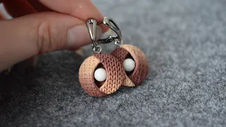 fabric polymer clay earrings tutorial. DIY jewelry