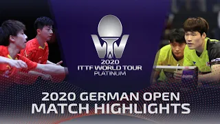 Lin Gaoyuan/Ma Long vs Cho Daeseong/Jang Woojin | 2020 ITTF German Open Highlights (Final)