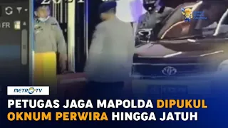 Oknum Perwira Pukul Petugas Jaga Mapolda Riau Hingga Terjatuh