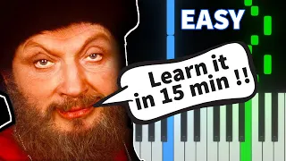 Kalinka - Russian Folk Song - EASY Piano tutorial (Synthesia)