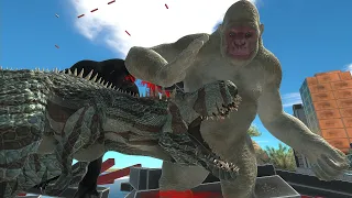 Jurassic world VS King Kong & George rampage - Animal Revolt Battle Simulator