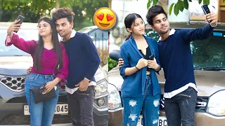 Romantic Selfie Prank On Cute Girl's 😍| T Rajnish Prank