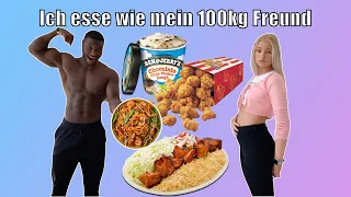 Ich esse 1 Tag lang wie mein 100kg schwerer Freund | 🍔🍟🤢(EXTREM)