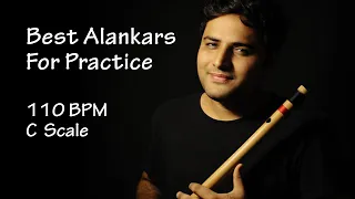 Alankar 1 to 8 For Daily Practice on C Scale & 110 BPM (Teen Taal)