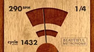 290 BPM 1/4 Wood Metronome HD