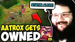 I EMBARRASSED THIS DIAMOND AATROX ONE TRICK! (500 IQ SHACO PLAYS)