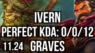 IVERN vs GRAVES (JNG) | 0/0/12, 1.5M mastery, 300+ games | EUW Master | 11.24