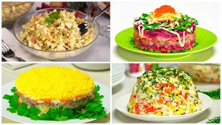 Cамые ПОПУЛЯРНЫЕ САЛАТЫ НА ПРАЗДНИЧНЫЙ СТОЛ. Рецепты от Всегда Вкусно!