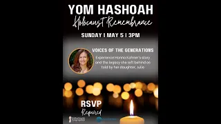 Yom HaShoah holocaust remembrance program 5/3/2024