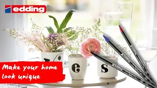 Transform Your Vases into Unique Works of Art with the edding porcelain brush pen