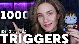 1000 TRIGGERS IN 12 MINUTES ASMR | 1000 ТРИГГЕРОВ ЗА 12 МИНУТ АСМР | FAST ASMR