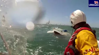 Dramatic footage by RNLI Mudeford as the Alchemist yacht sinks  Isle of Wight Radio   YouTube