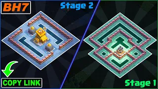 New Best BH7 Base (2 Stage) | Builder Hall 7 Base COPY Link (After Update) | Clash of Clans