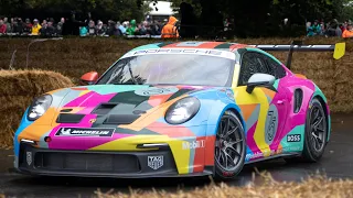 Porsche 911 GT3 CUP FULL SEND & PURE SOUND!!! Goodwood Festival of Speed 2023
