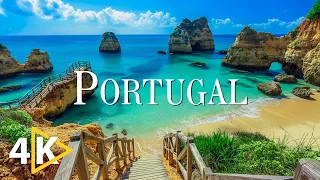 FLYING OVER PORTUGAL (4K UHD) - Soothing Music Along With Beautiful Nature Video