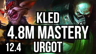 KLED vs URGOT (TOP) | 4.8M mastery, 6 solo kills, 1000+ games, Rank 9 Kled | EUW Grandmaster | 12.4