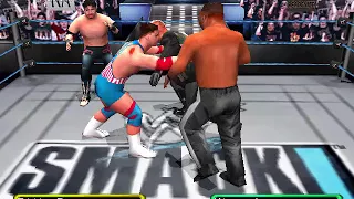 WWF SmackDown 2 Kurt Angle vs D'Lo Brown vs Eddie Gurrero vs Viscera
