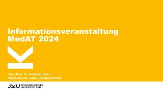 Informationsveranstaltung MedAT 2024 | JKU Linz