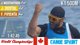 K1 Men 500m Final A | DOSTAL CHAMPION | World Championships Halifax Canada 2022 | WAYkVlogs