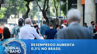 Taxa de desemprego sobe 0,5% em comparação com trimestre anterior | Jornal da Band