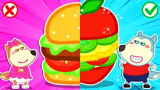 Which Burger is Better? Unhealthy Food vs Healthy Food 🐺 Funny Stories for Kids @LYCANArabic