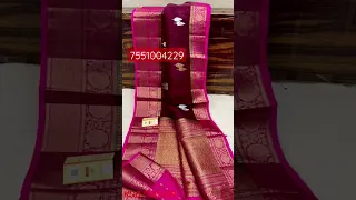 Handloom Kora Banarasi Silk Sarees kalakari Maheen work | Kora Banarsi Saree Collection #korasilk