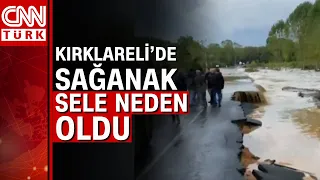 Şiddetli yağış Kırklareli'nde felakete yol açtı